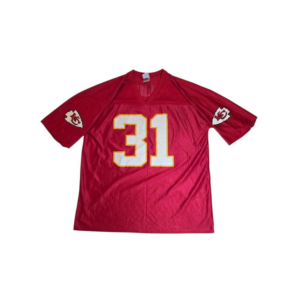 Vintage Kansas City Chiefs Priest Holmes #31 Jersey NFL Mens XL Red Y2K